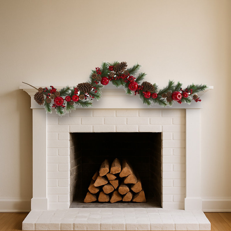 Apple, Berry and Pine Cone Artificial Garland