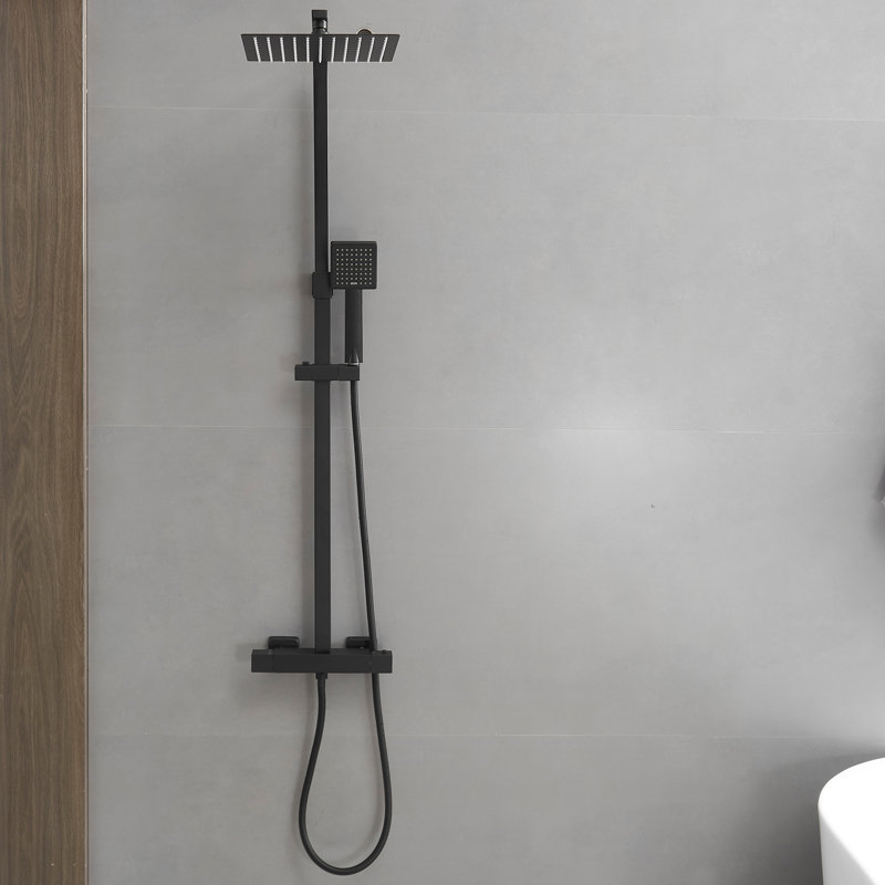 Ensemble de douche à barre simple avec 2 jets d'eau et douche