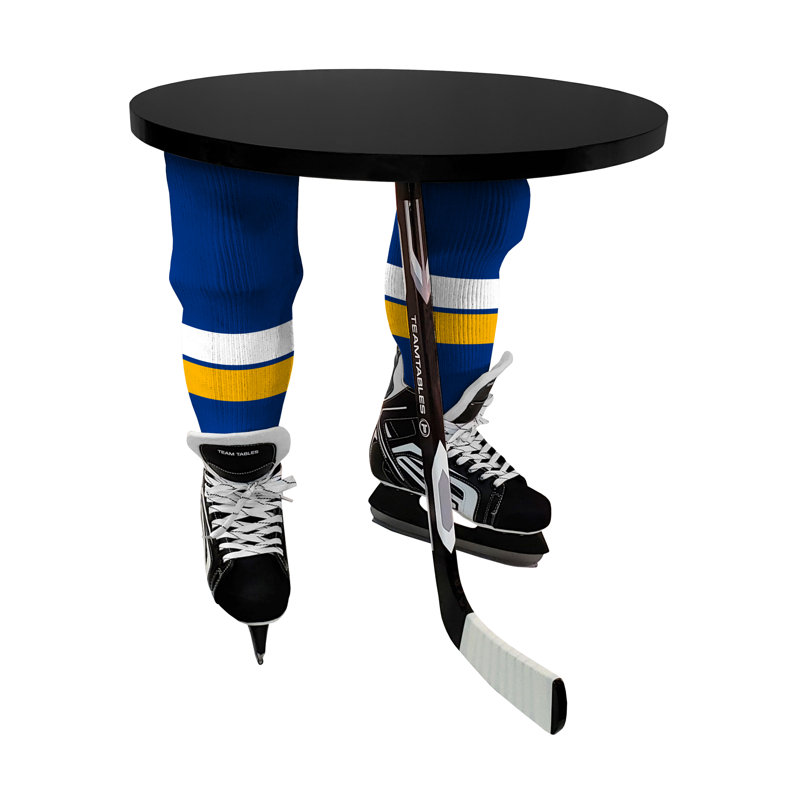 Table de bout à 3 pieds, Canneberge / acajou, Noir, Blues de St. Louis