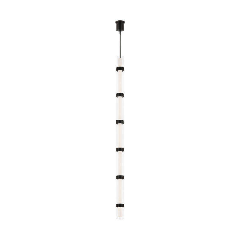 Wit 1 - Light Pendant, Black, 55.9" H x 6" W x 6" D