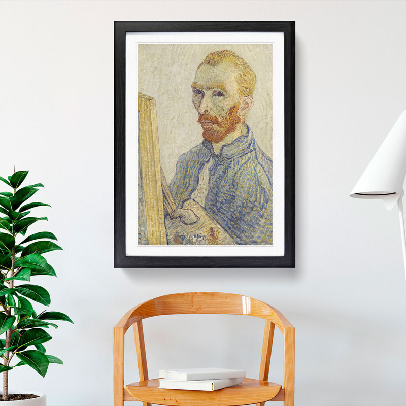 Self-Portrait Vol.3 by Vincent Van Gogh - Picture Frame Painting, Black Framed, 36cm H x 27cm W x 2cm D