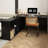 Black L-Shaped Solid Wood desks-107659466-107659462