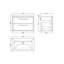 Hudson Reed Lille 600mm Antique Oak 2 Drawer  Wall Hung Vanity Unit With Fireclay Basin-134740397-134740400