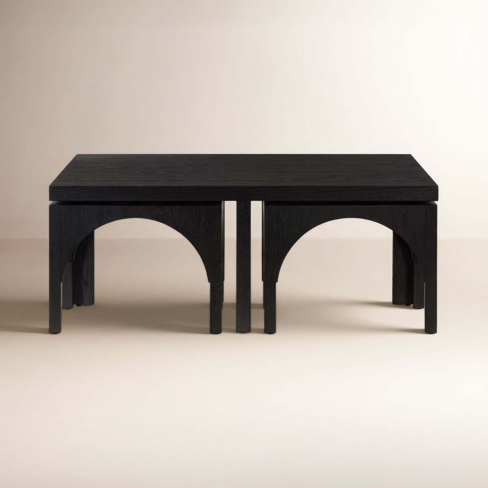Calio Nesting Coffee Table, Black Oak Veneer