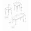 Ensemble de table, ensemble de 3 pièces, café, bout, côté, décor, salon-678068679