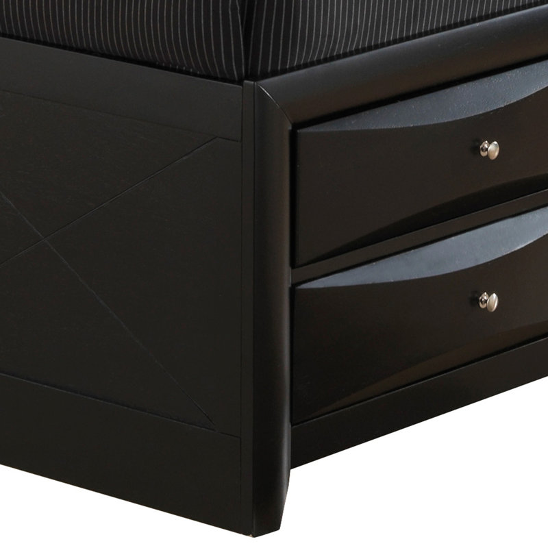 Lit contemporain élégant avec rangement, Double