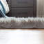 Tapis gris à poils longs lavable à la machine Diller-1510118173