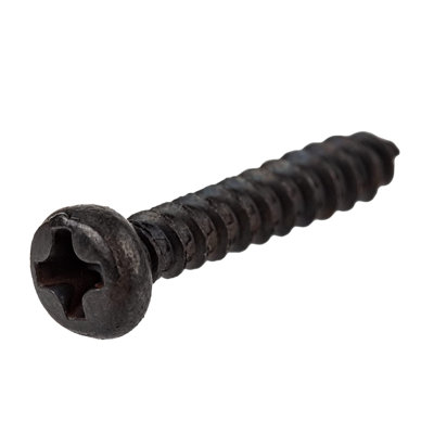 #2 x 1/2" Round Black Head Phillips Drive Screws
