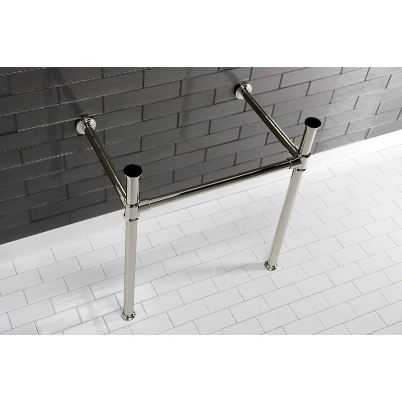 Base de salle de bain simple à fixation murale 25,19" seulement meuble-lavabo, Nickel poli