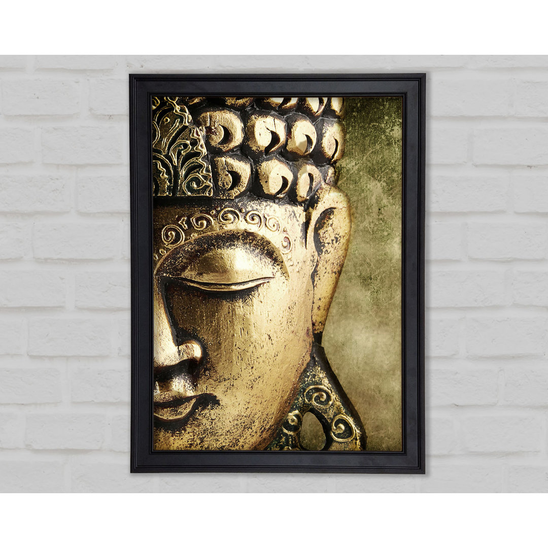 Goldener Buddha Gerahmter Druck