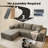 107.5"Cloud Modular Sectional Sofa Couch with L-Shape Chaise,Modern Minimalist Upholstered Couches for Living Room Bedroom,Deep Seat Corner Couch,No Assembly Required-507327905-507327918