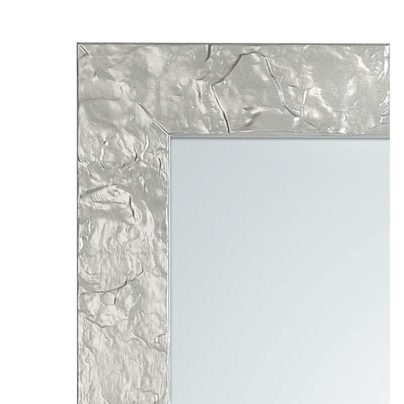 Klingensmith Solid Wood Flat Wall Mirror, Silver