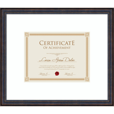 Dark Bronze Scoop Wood Picture Frame