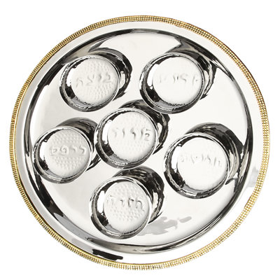 Stainless Steel Seder Plates And Sets