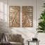 Ensemble de décoration murale, panneau en bois bicolore 2 pièces - Art mural