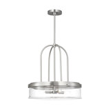 Anders 4 Light Dining Room Pendant In Brushed Nickel Finish With Clear Shade