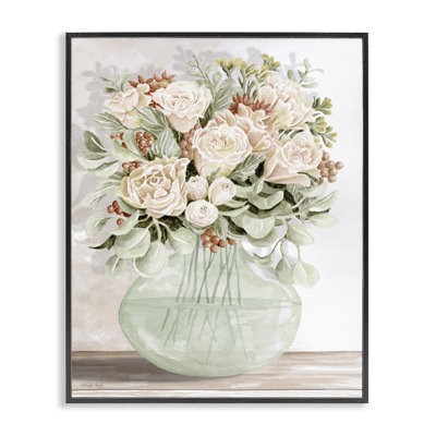  «Rose & Herb Bouquet», art de la giclée encadrée par Cindy Jacobs