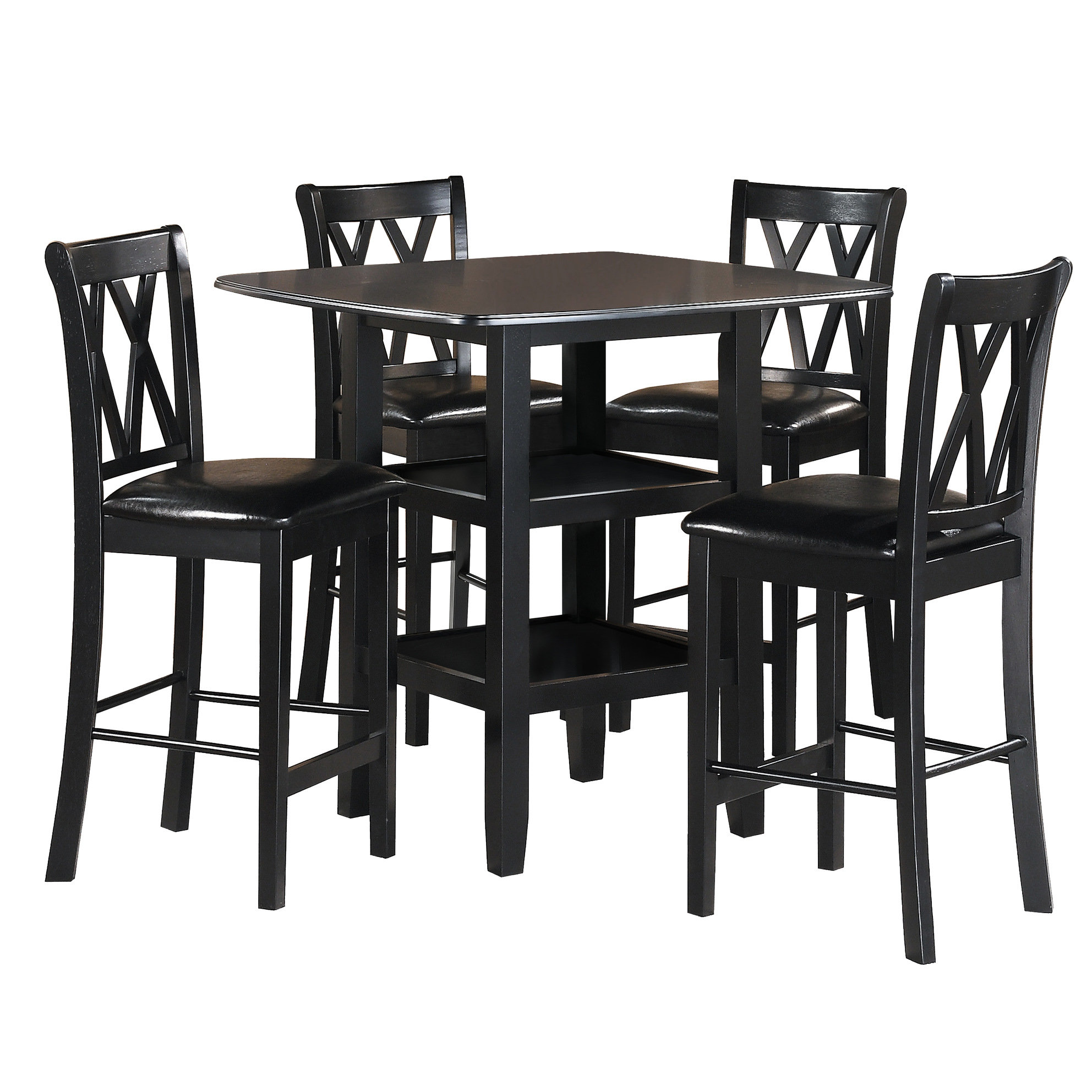 Latitude Run® Black Counter Height Dining Furniture Including Table, 4 ...
