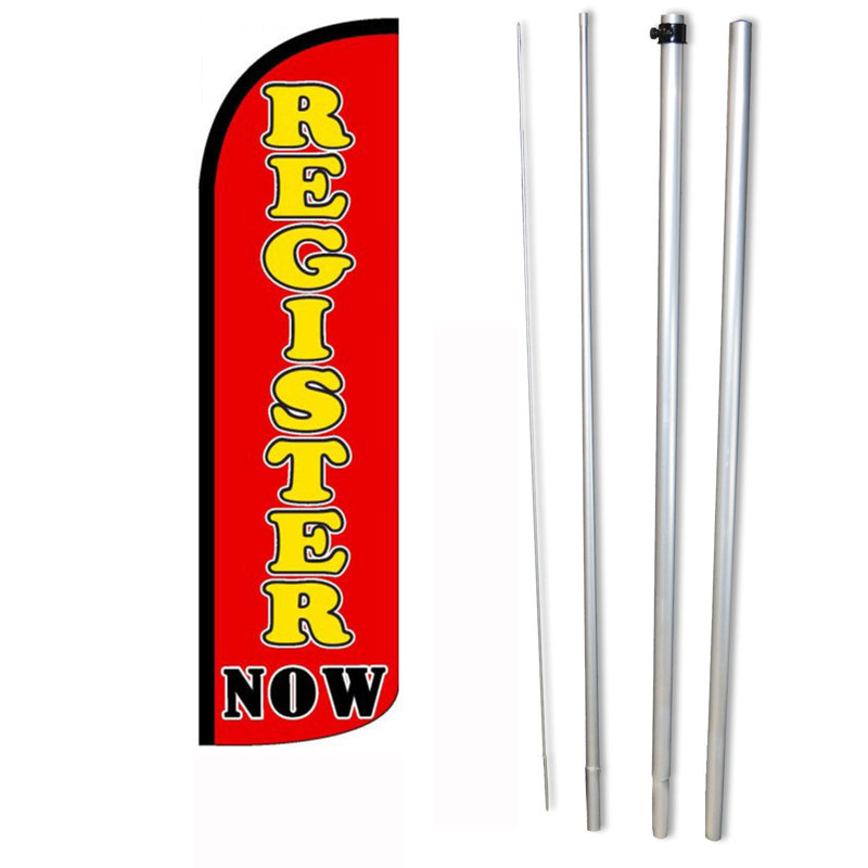 Double Sided 180'' H x 38'' W Polyester Flag Set