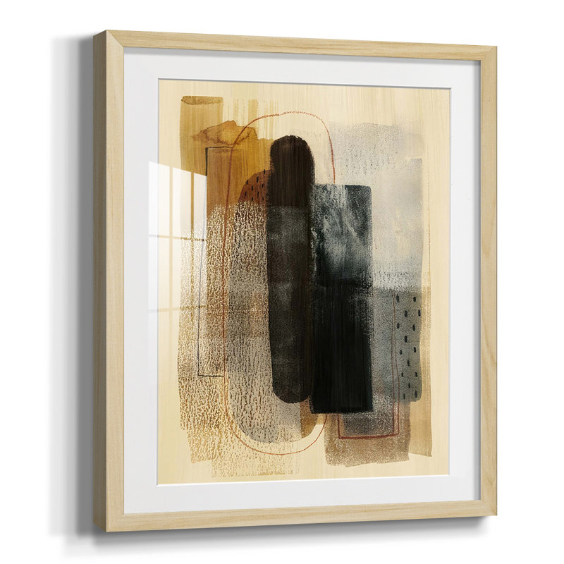 Neutral Framework II Framed Print, White, Natrual Framed Paper