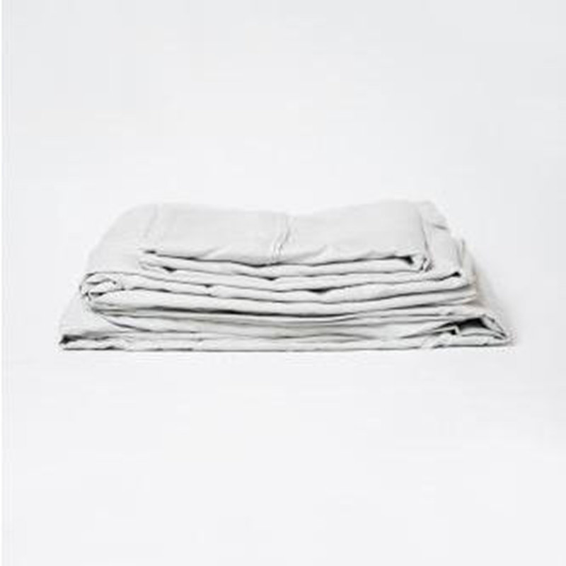 soft and skin-friendly 5-Piece Rayon From Bamboo Sheet Set, Queen Sheet Set, Pewter