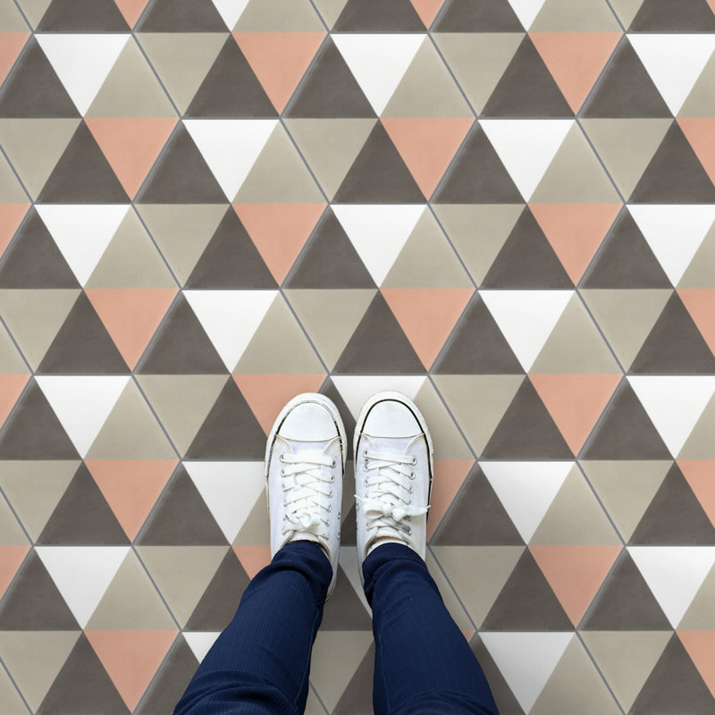 Hex Pie Neapolitan 8" x 9" Cement Patterned Wall & Floor Tile