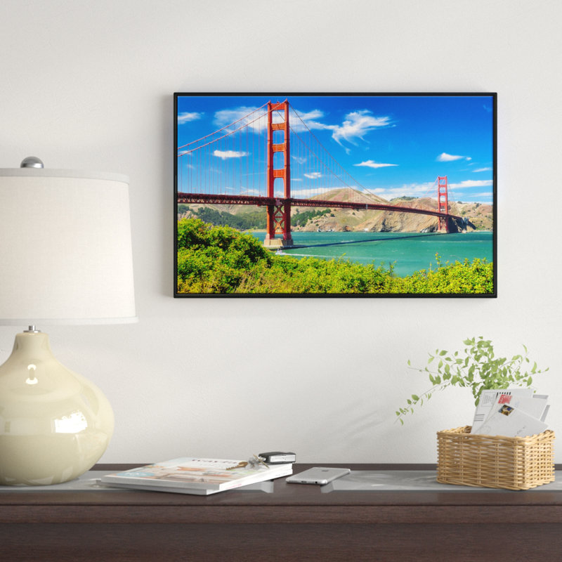 «San Francisco Golden Gate», reproduction de photo sur toile tendue encadrée, H 12 po x l 20 po x P 1 po