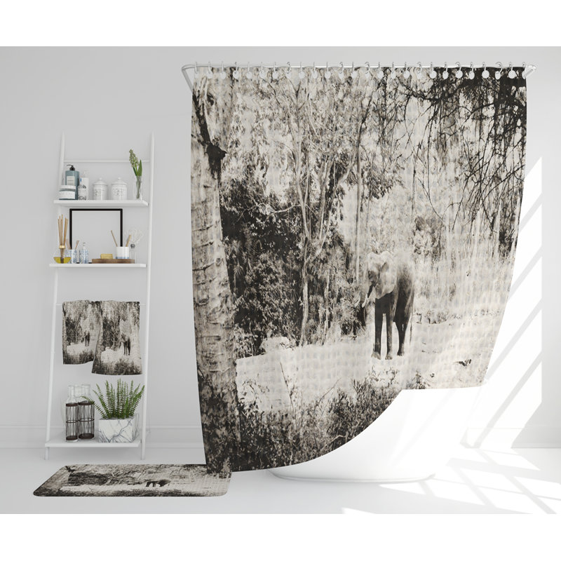 Neji Polyester Shower Curtain Set