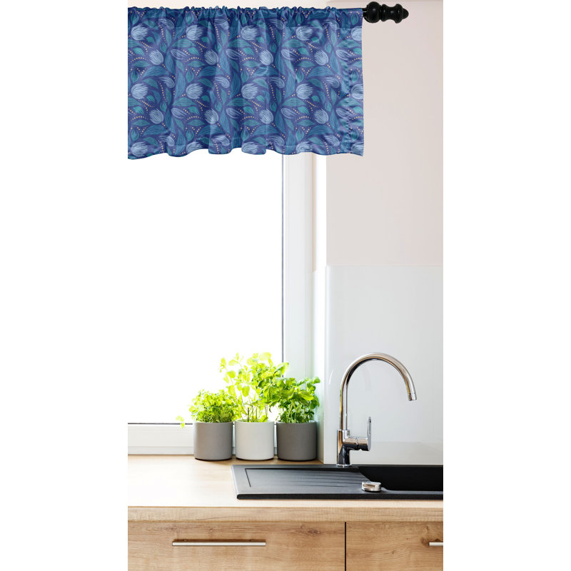 Cantonnière à motif floral Ambesonne, L 54 po x L 12 po