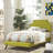 Laura Fabric Platform Bed with Round Splayed Legs-727492966-727492962