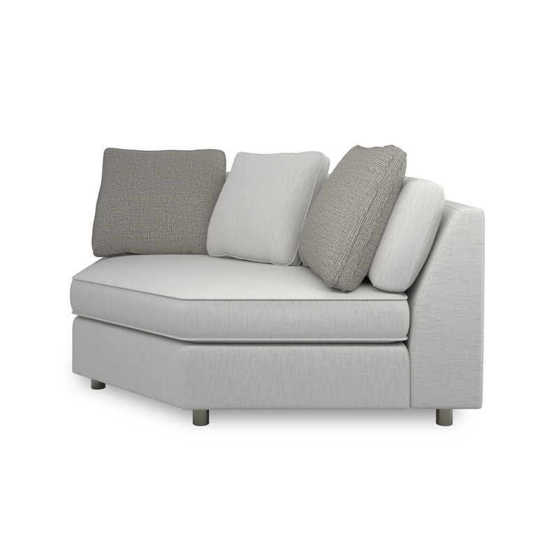 I'm Shelf-ish Barrel Chair Chair with Ottoman, Light Gray/Gray