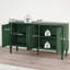 Buffet 59 po, buffet Mid-Century moderne avec tablettes réglables et pieds en bois massif pour la salle à manger ou le salon - vert-1686594142