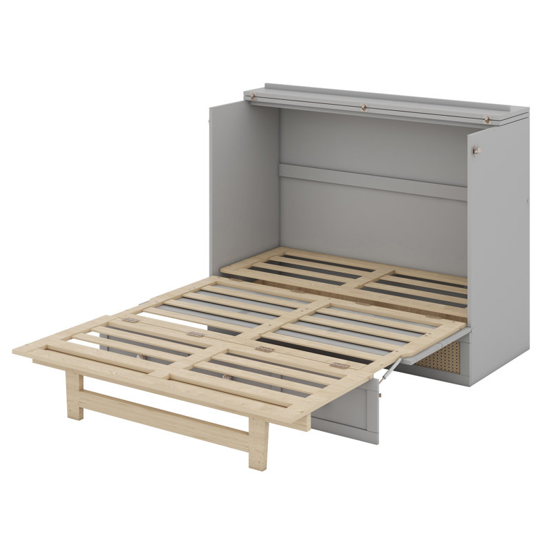 Lit escamotable avec grands tiroirs Murphy, Gris