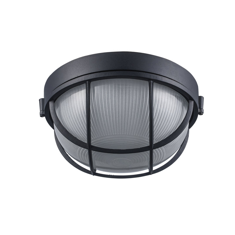 Luminaire à cloison d'extérieur Mindi, Noir, H 10 po x l 10 po