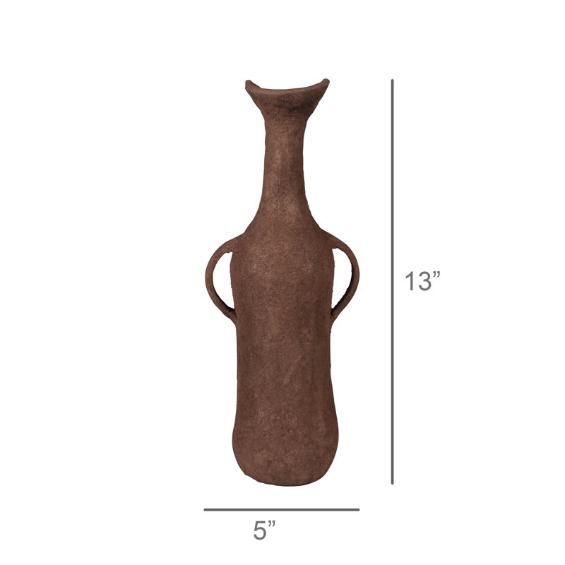 Corsica Vase With Handle, Sm, Orange