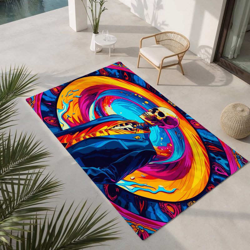 Tapis intérieur et extérieur Cosmic Twist, Rectangulaire 8 pi x 10 pi