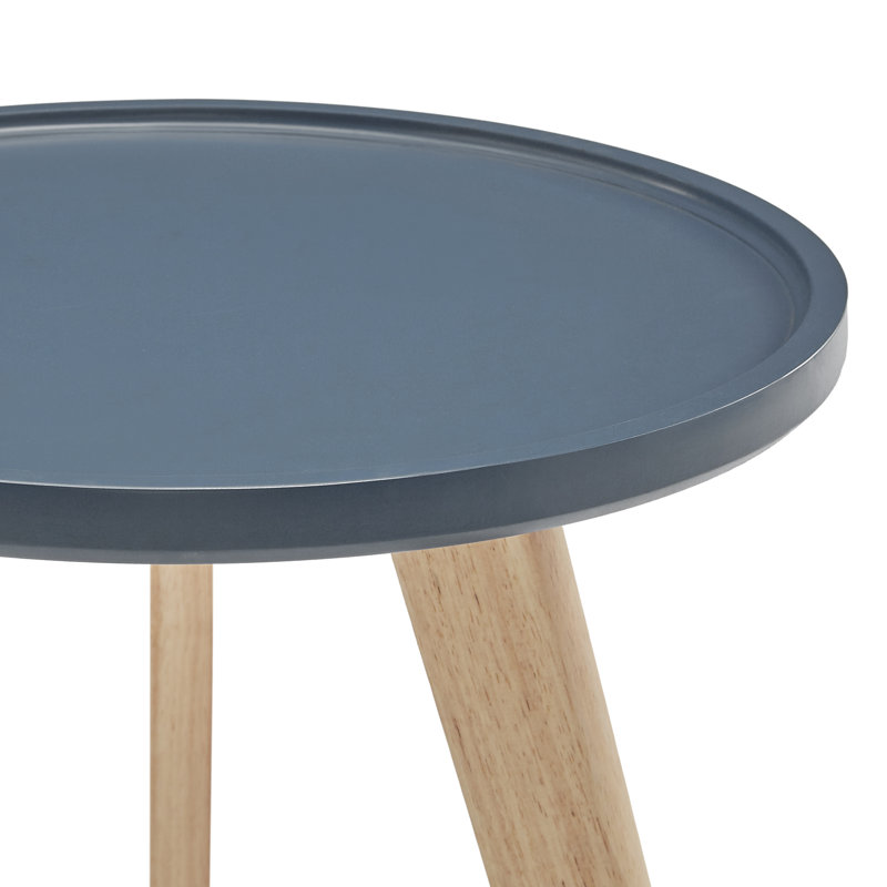 Swofford Tray Top End Table, Blue Steel