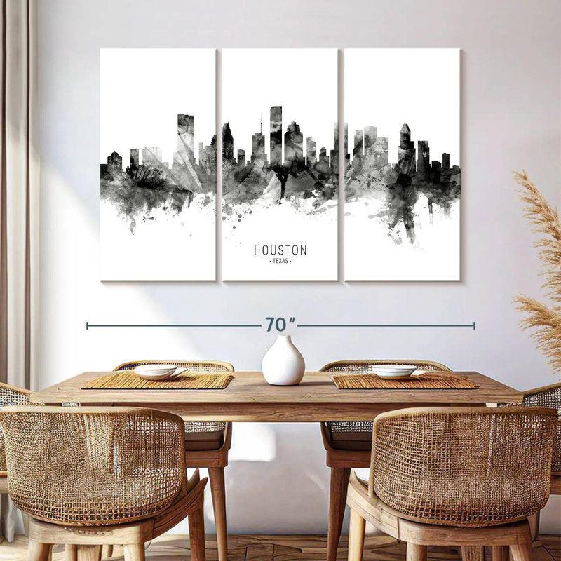 Sireci Houston Texas Skyline II, 42" H x 65" W