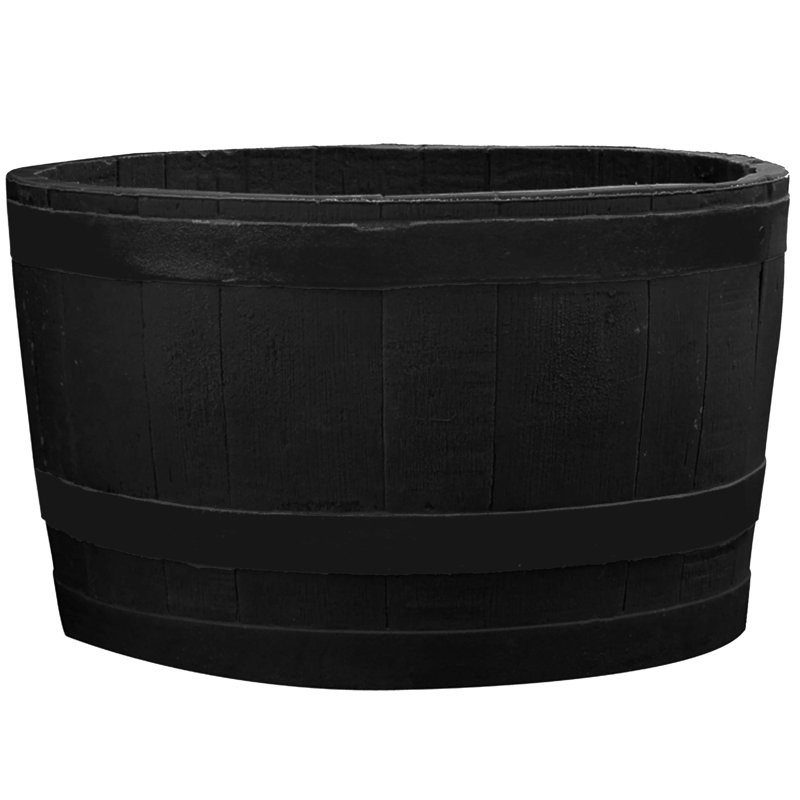 Pot à fleurs en plastique Madteos, Noir, 1 pièce