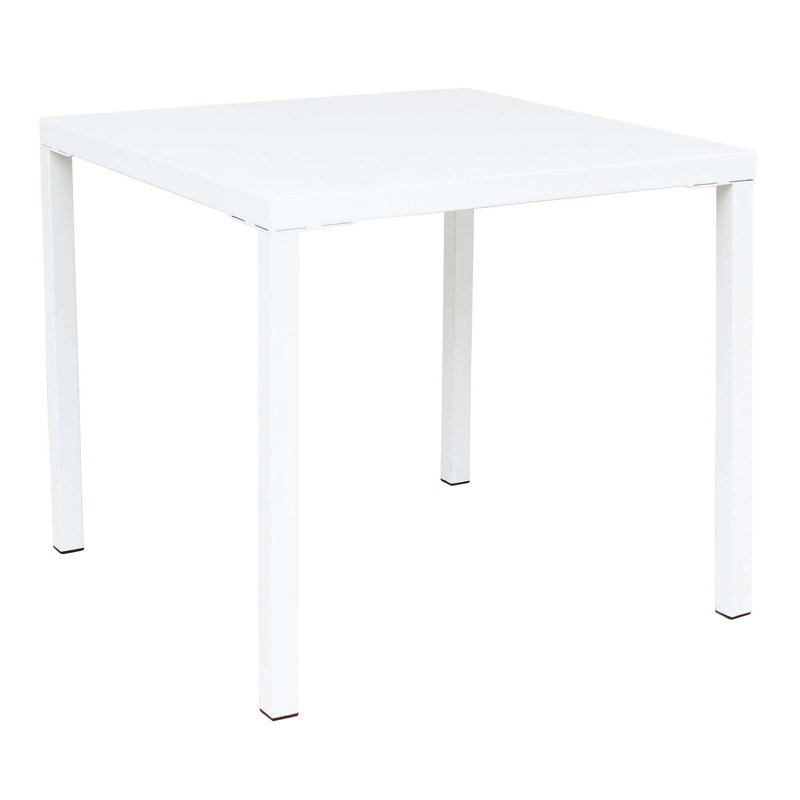 Garvyn Square Metal Extendable Outdoor Dining Table , 80cm cm W 80cm cm D, White