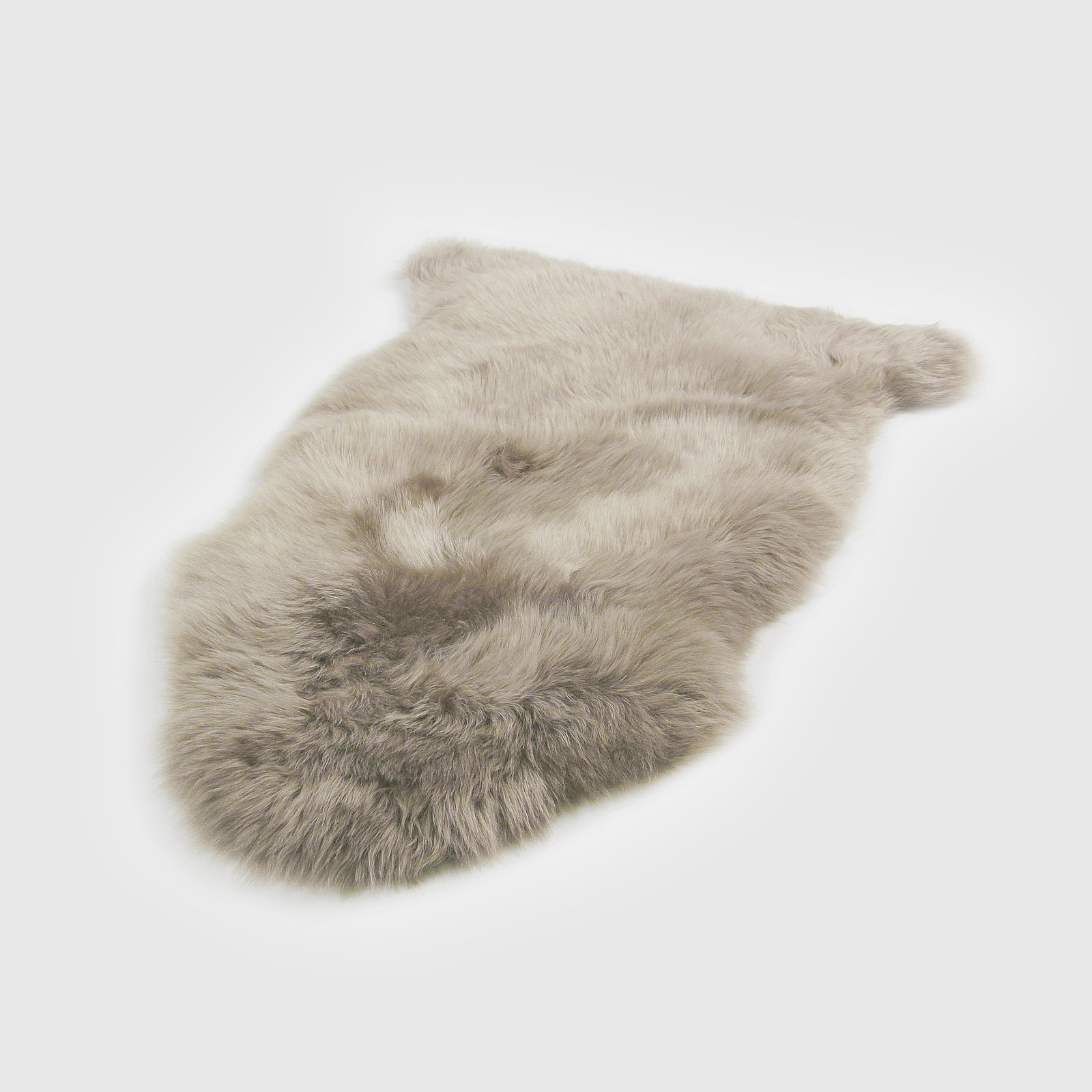 Kashmir Sheepskin Gray/White Rug, Novelty 2' x 3'