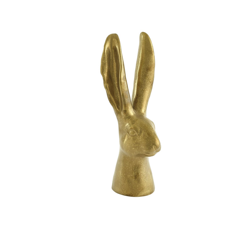 Rabbit-Reactive Matte Gold, Matte Gold, 16.25" H x 6.25" W x 6.25" D