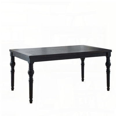 Traditional Style Dining Table – Black Finish