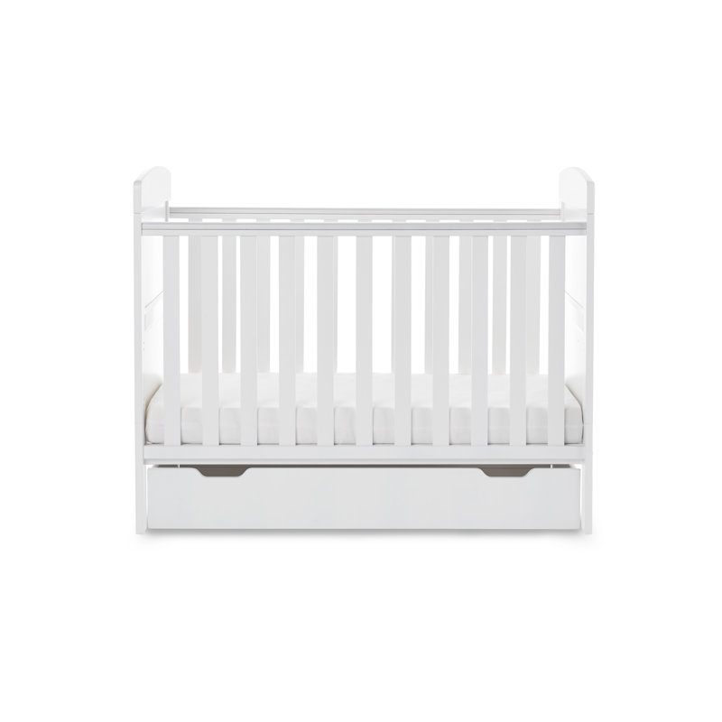 Grace Mini Cot Bed & Underdrawer, White