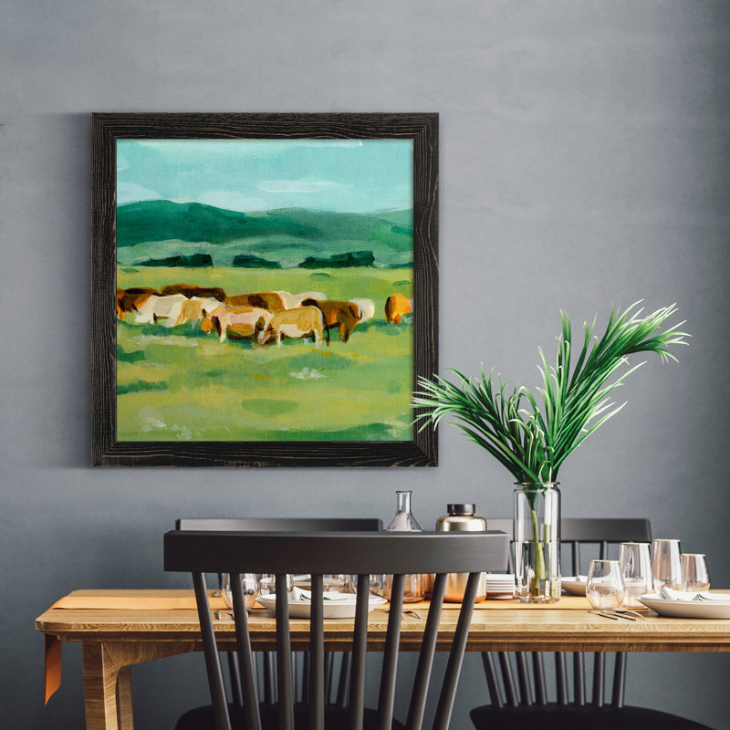 Pastel Fantasy II-impression sur toile encadrée, H 21 po x l 21 po x P 1 po, Cadre noir