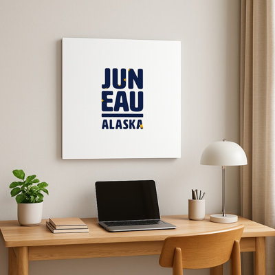 Juneau, Alaska - art mural carré en métal