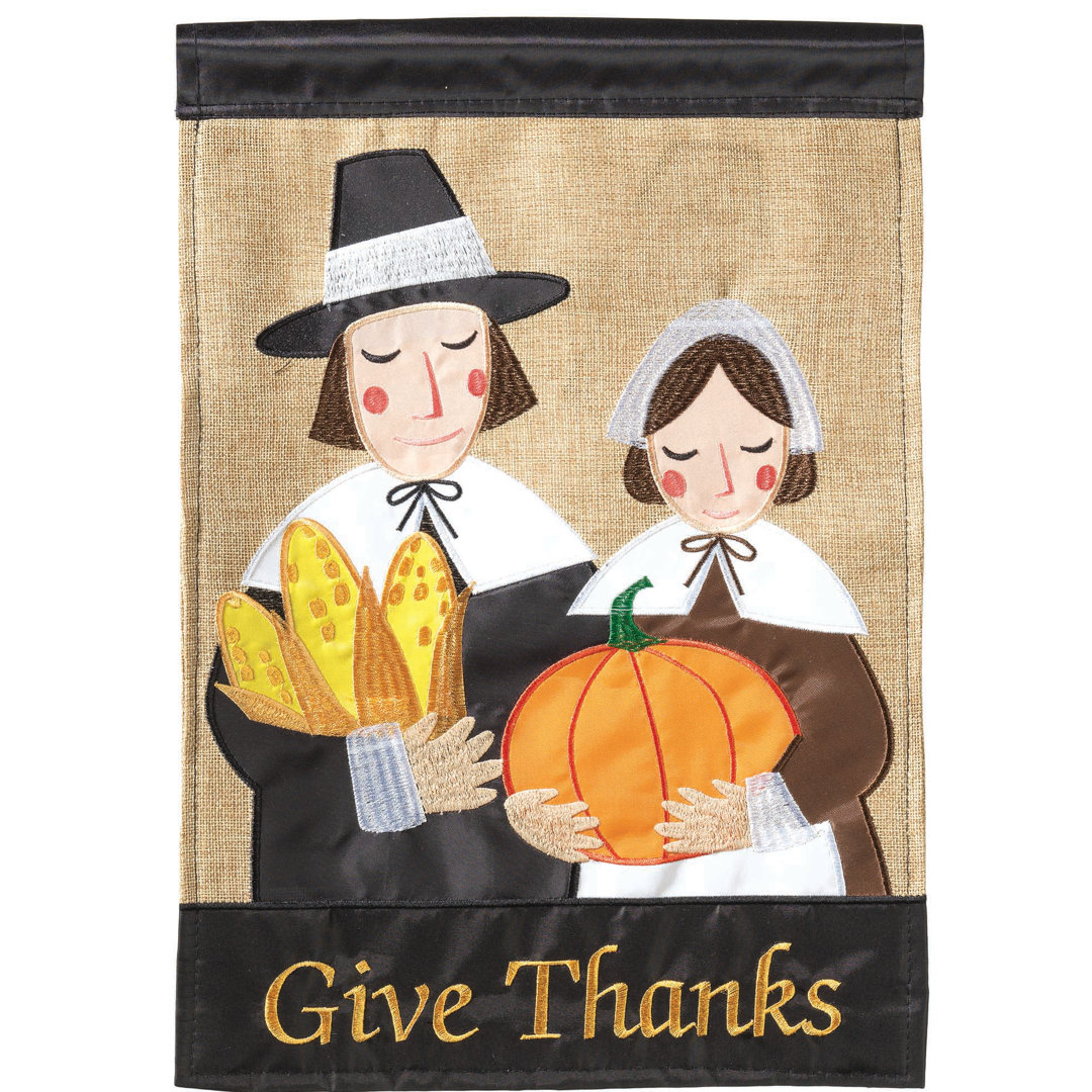 Cianna Double Sided 18'' H x 13'' W Polyester Thanksgiving Garden Flag The Holiday Aisle®