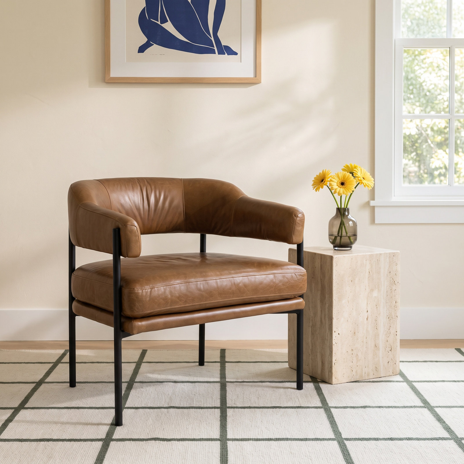 Upholstered Barrel Chair