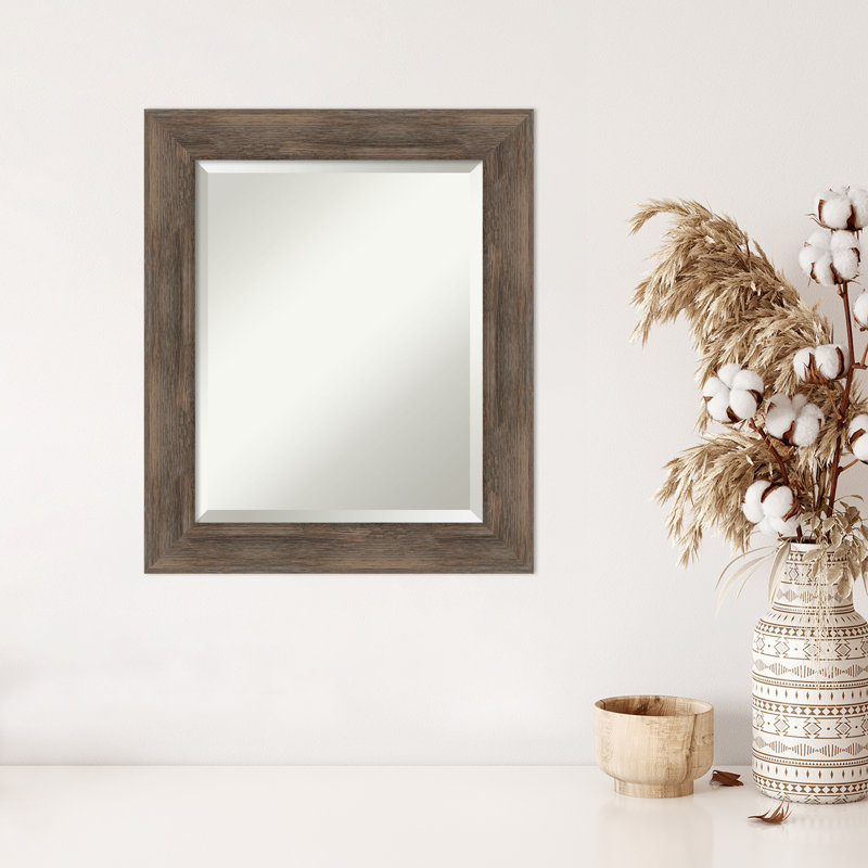 Miroir d'appoint Modeste, Brun mat, 34,75 po x 44,75 po