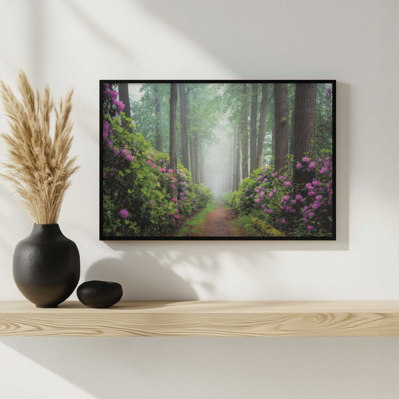«Pop of Pink» par Martin Podt, reproduction d'art, 12 W x 8 H, Gold, Framed Print